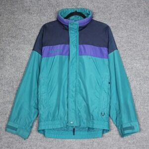 Vintage Columbia Sportswear Company Colorblock Jacket Mens Teal Blue Windbreaker